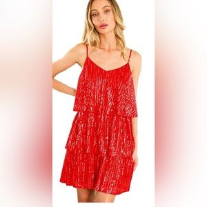 Red Sequin Dress
